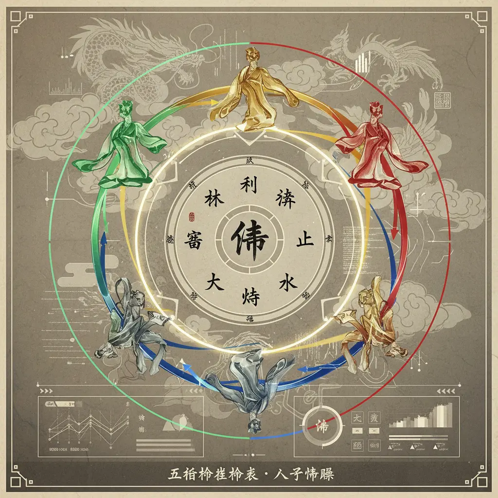 八字命盤 - 五行相生相剋